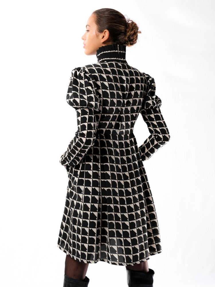 Victoria's Cotton Dress Short - Black & White